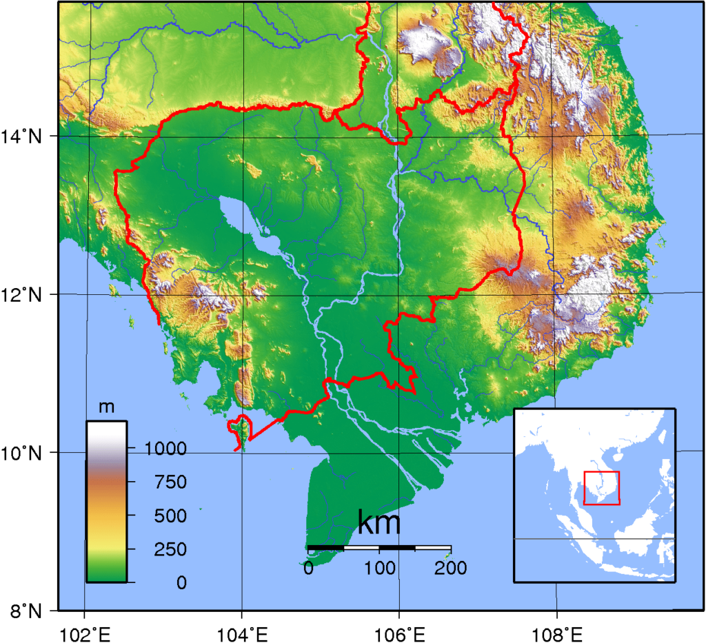Карта Камбоджі
