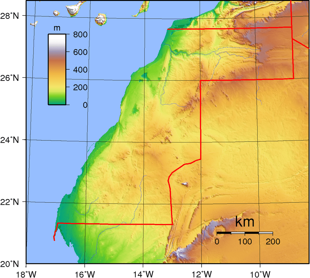 Рельєф Західної Сахари