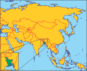 Бангладеш на карті