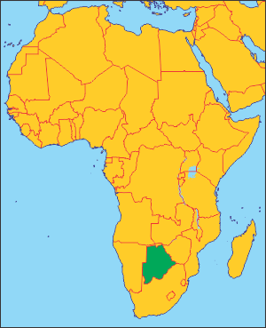 Ботсвана на карті