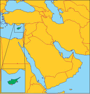 Кіпр на карті