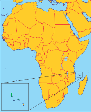Коморські Острови на карті
