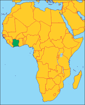 Кот-д'Івуар на карті