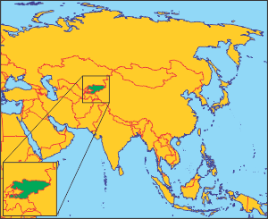 Киргизстан на карті