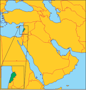 Ліван на карті