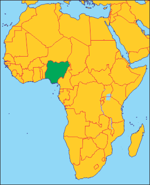 Нігерія на карті