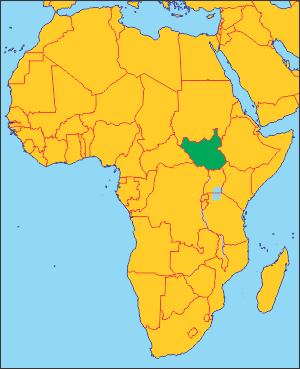 Південний Судан на карті