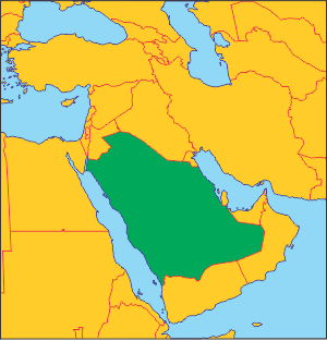 Саудівська Аравія на карті