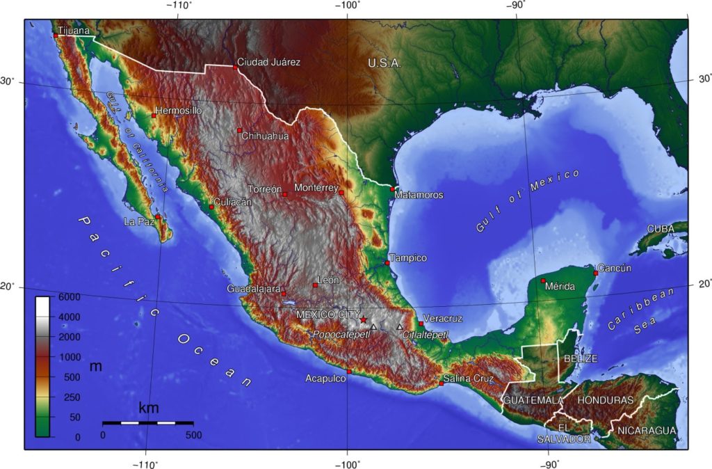 Рельєф Мексики