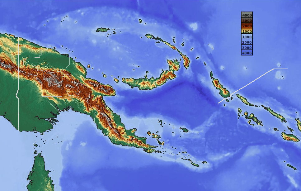 Рельєф Папуа Нової Гвінеї