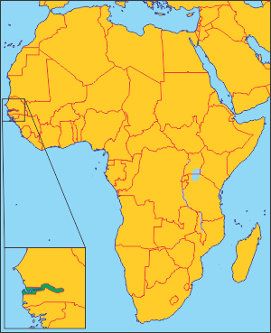 Гамбія на карті