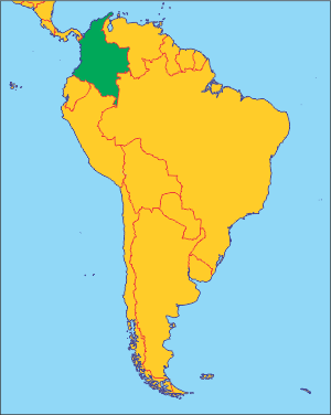 Колумбія на карті