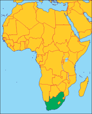 Південно-Африканська Республіка на карті