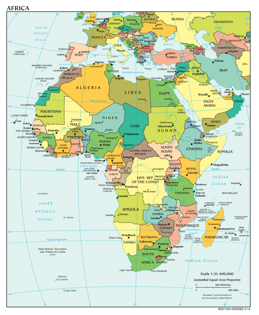 Політична карта Африки