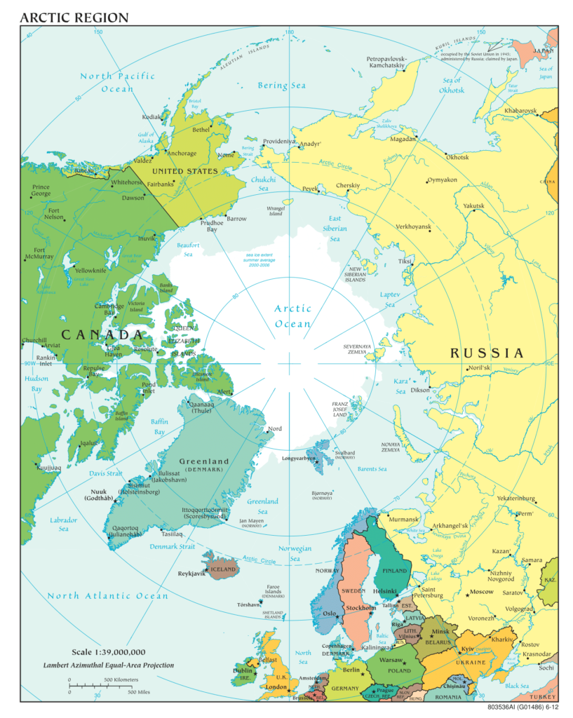 Політична карта Арктики