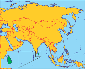 Шрі-Ланка на карті