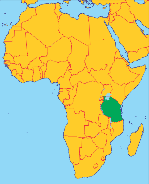 Танзанія на карті