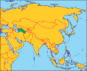 Туркменістан на карті