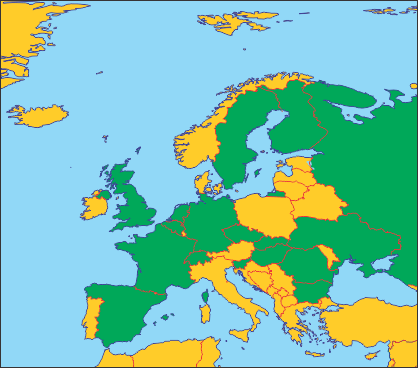 Країни Європи в яких є АЕС
