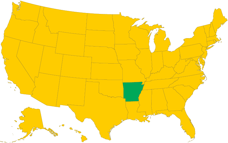 Арканзас на карті