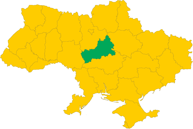 Черкаська область на карті