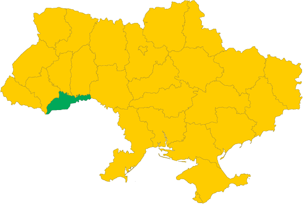 Чернівецька область на карті