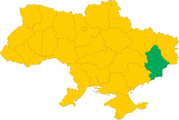 Донецька область на карті