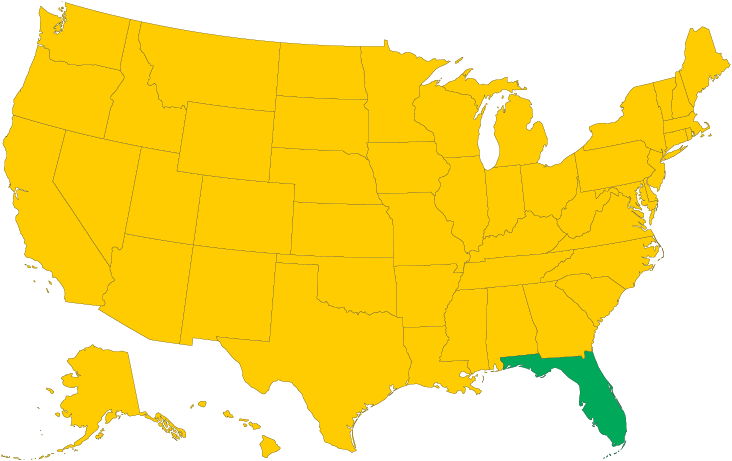 Флорида на карті