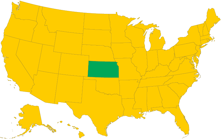 Канзас на карті