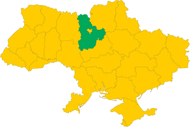 Київська область на карті