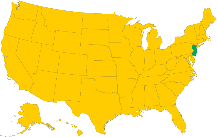 Нью-Джерсі на карті