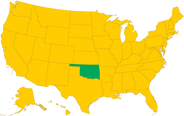 Оклахома на карті