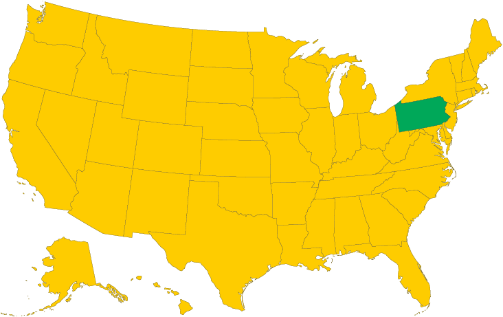 Пенсільванія на карті