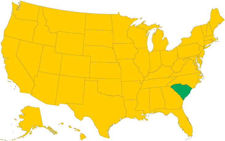 Південна Кароліна на карті