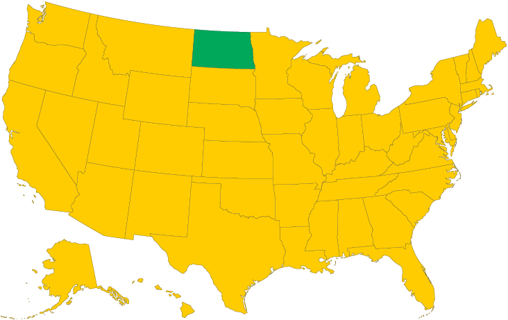 Північна Дакота на карті