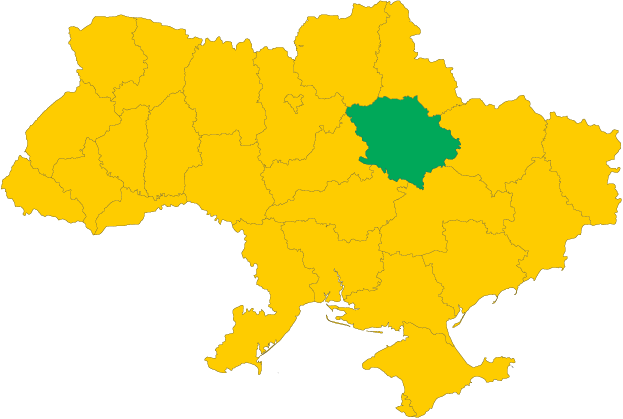 Полтавська область на карті