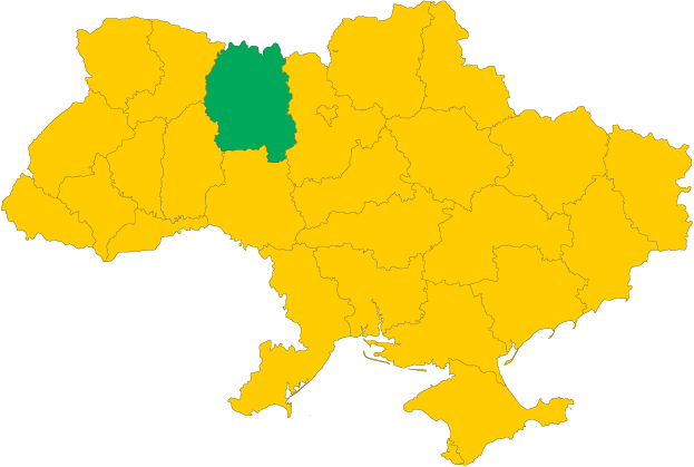 Житомирська область на карті