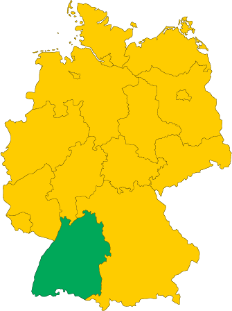 Баден-Вюртемберг на карті