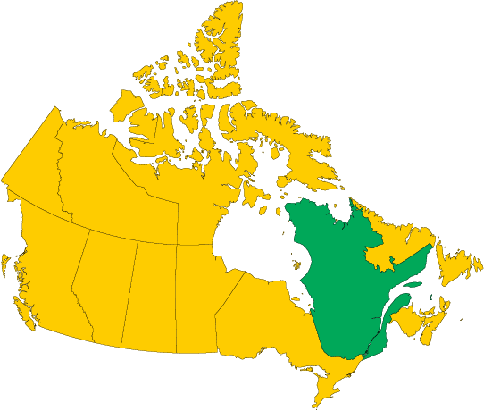 Квебек на карті