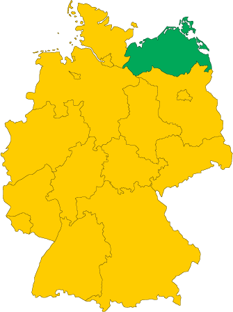 Мекленбург-Передня Померанія на карті