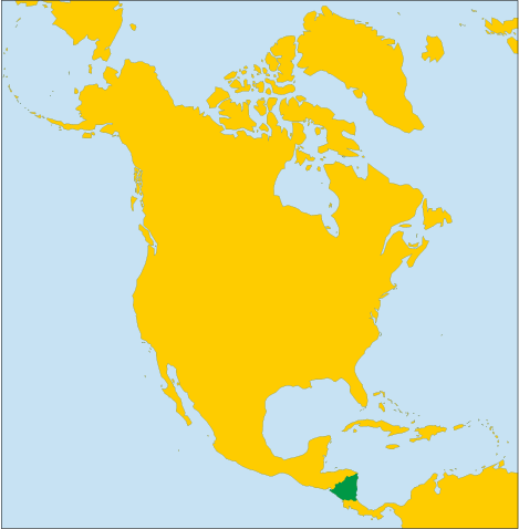 Нікаргуа на карті
