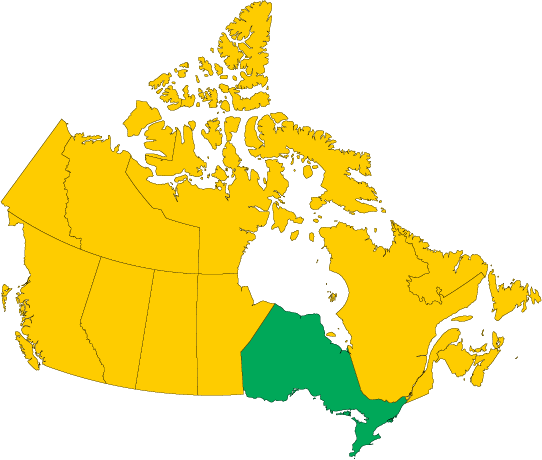 Онтаріо на карті