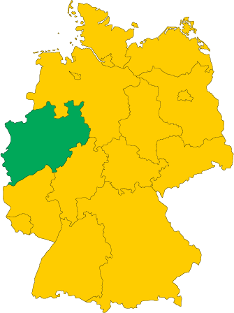 Північний Рейн-Вестфалія на карті