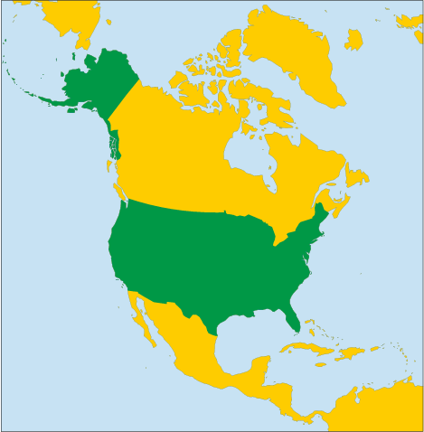США на карті