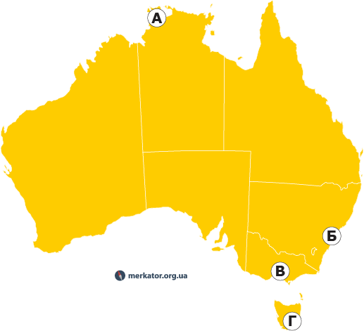 Міста Австралії на карті