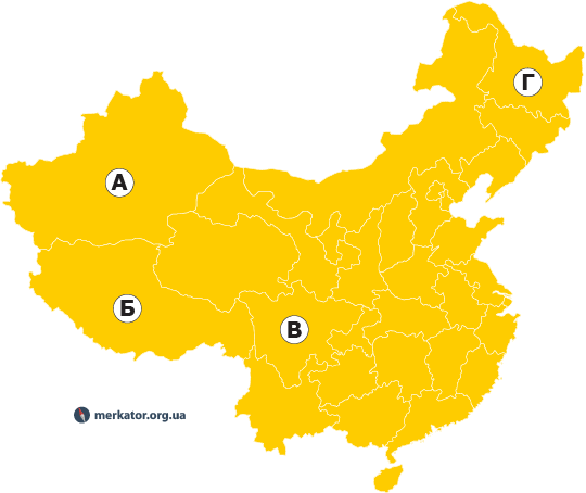Регіони Китаю на карті