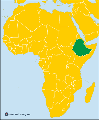 Ефіопія на карті