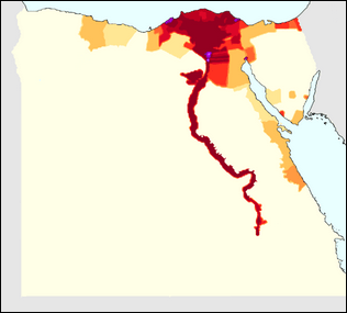 Розміщення населення Єгипту