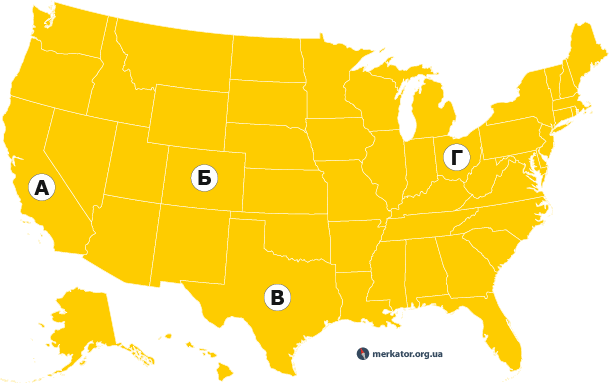 Штати США на карті