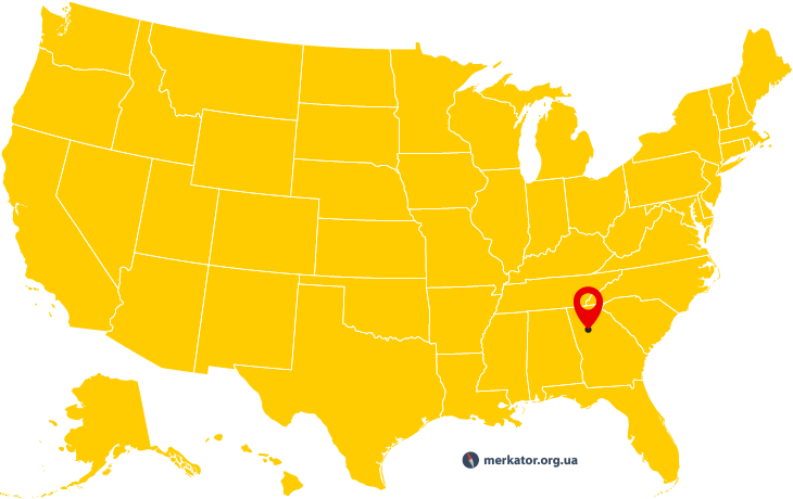 Атланта на карті